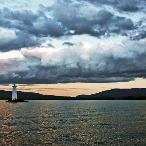 Lake Sunapee Sunset and Storm Clouds