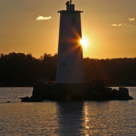 Loon Lighthouse and Autumn Sunset