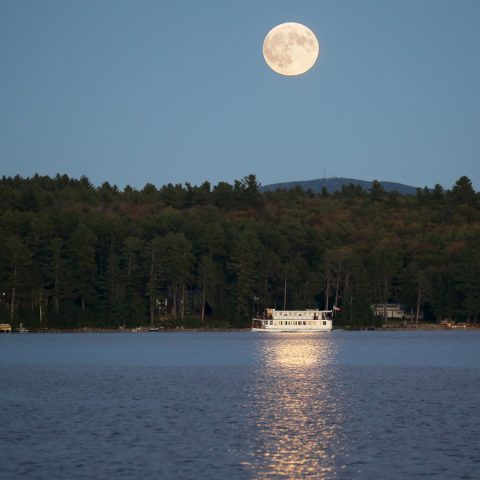 Super Full Moon and MV Mount Kearsarge
