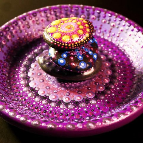 Turquoise Plate and Stones