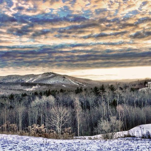 Winter Sunset on Mount Sunapee